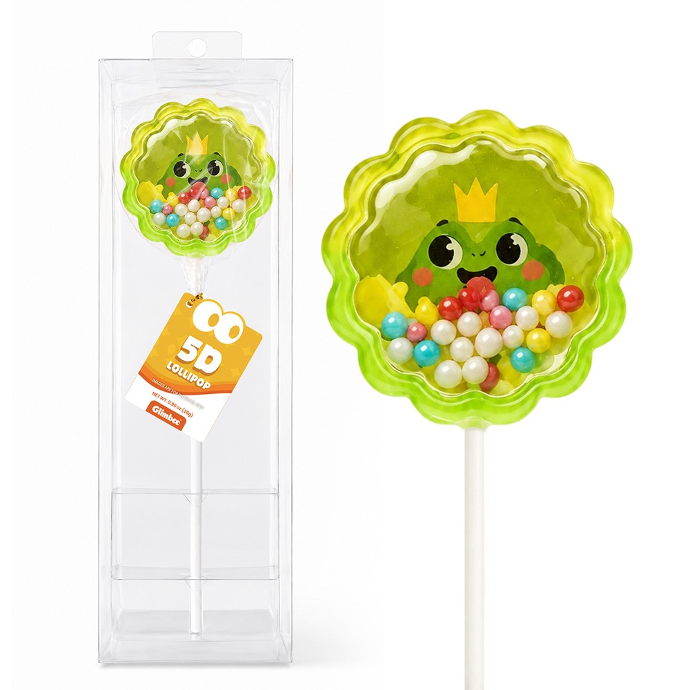 Green Frog 5D Art Lollipop - Magic Animal Series - 0.99 oz