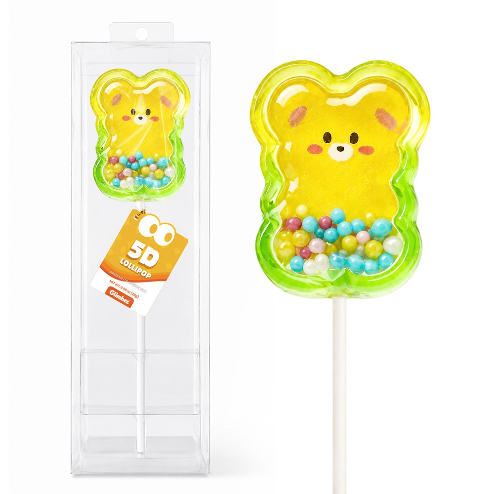 Lime Bear 5D Art Lollipop - Magic Animal Series - 0.99 oz