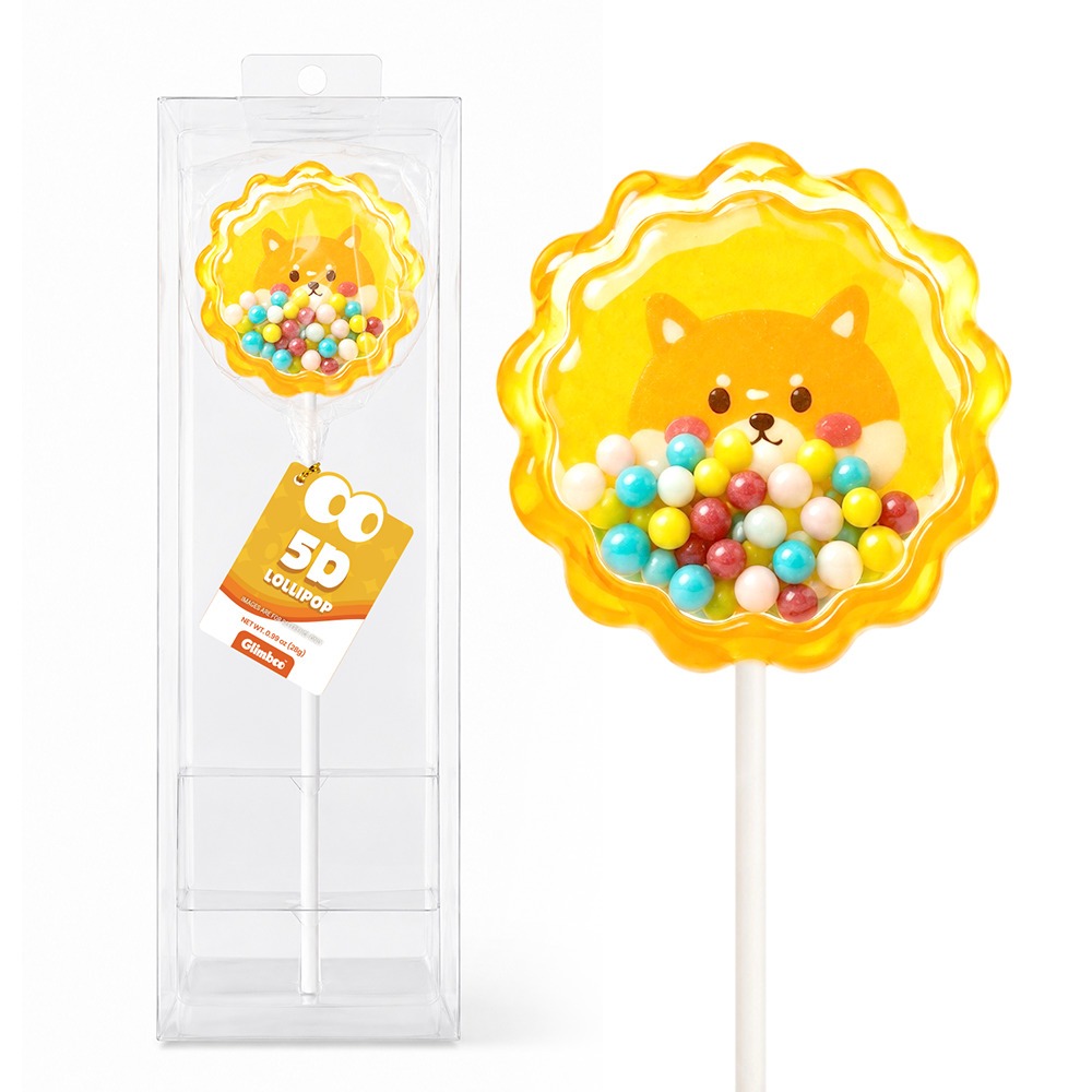 Yellow Dog 5D Art Lollipop - Magic Animal Series - 0.99 oz