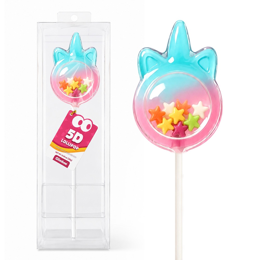 Blue Unicorn 5D Art Lollipop - Sweet Heart Series - 0.99 oz