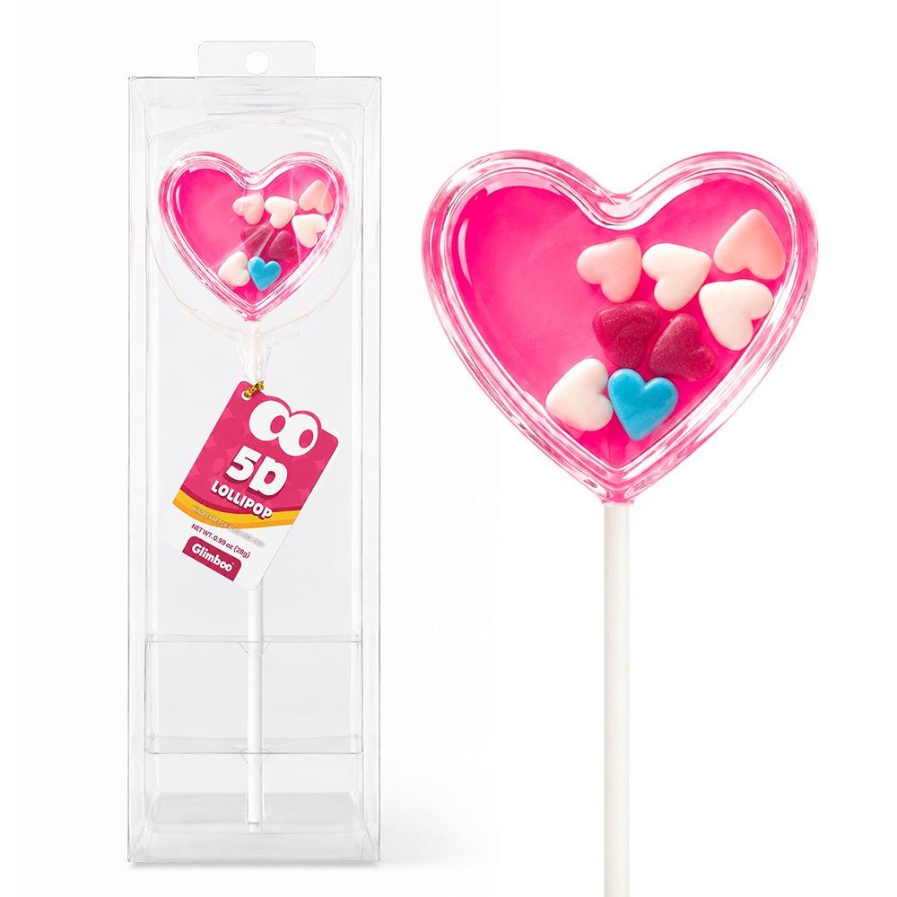 Pink Heart 5D Art Lollipop - Sweet Heart Series - 0.99 oz