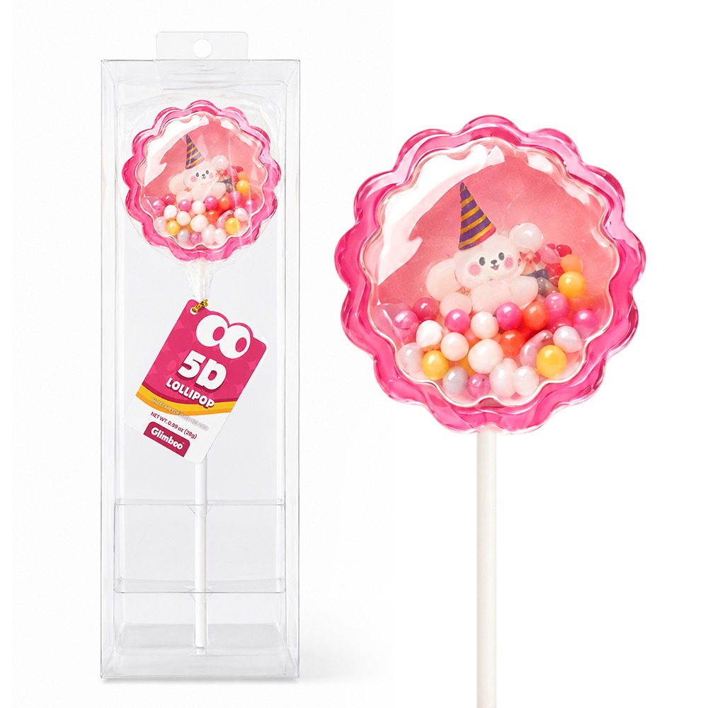 Pink Party 5D Art Lollipop - Sweet Heart Series - 0.99 oz